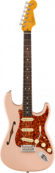 Fender Ltd Ed American Professional II Stratocaster Thinline, Transparent Shell Pink + Case 